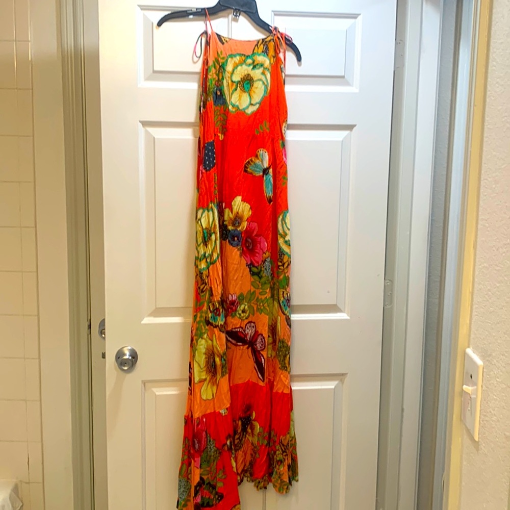 FarmRio maxi orange long dress